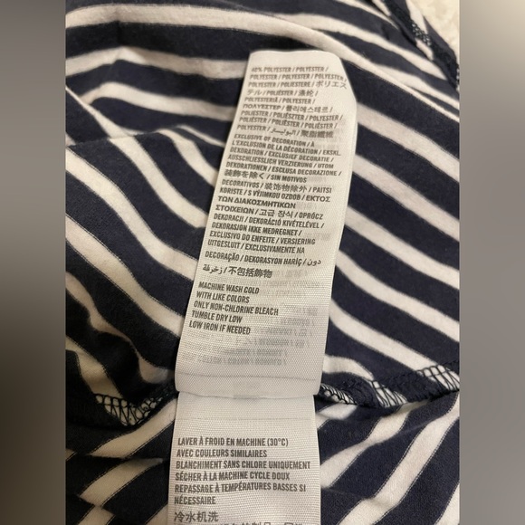 Abercrombie & Fitch navy striped open back dress - Picture 6 of 7